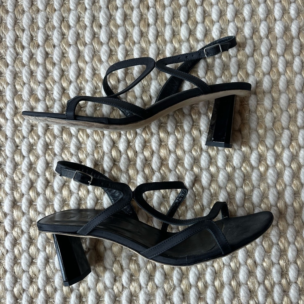 BY FAR Black Strappy Heels